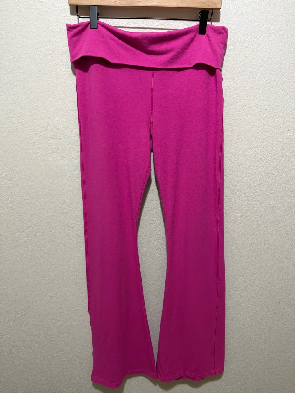 Victoria’s Secret Y2K Pink Foldover Flare Pants Medium Extra Long 35” Inseam